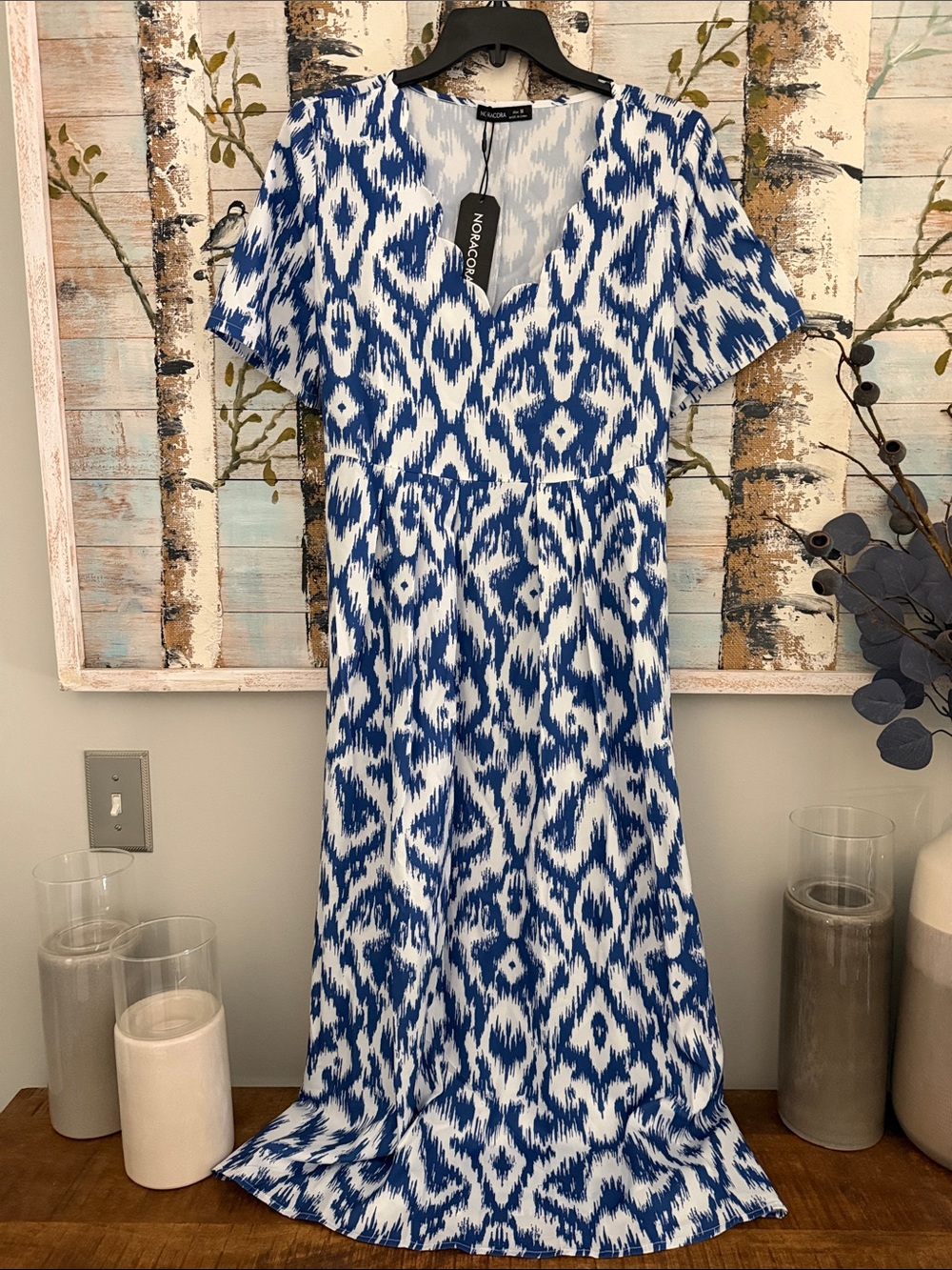 NoraCora Blue and White Maxi Dress -